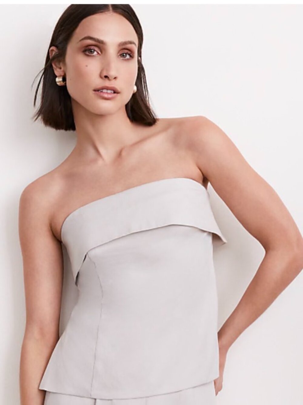 NWT LOFT Versa Strapless Foldover Top Size 14